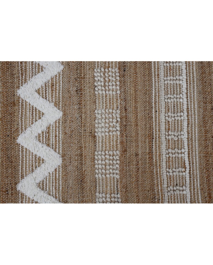 Tappeto Home ESPRIT Bianco Marrone Boho 140 x 200 x 1 cm