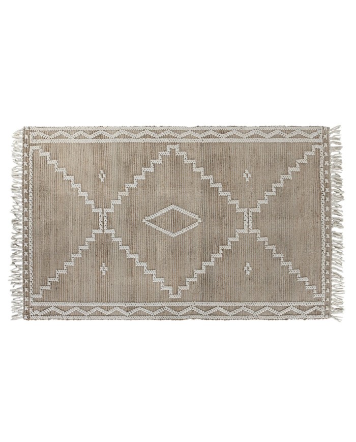 Tappeto Home ESPRIT Bianco Naturale Boho 160 x 230 x 1 cm Tappeto Home ESPRIT Bianco Naturale Boho 160 x 230 x 1 cm