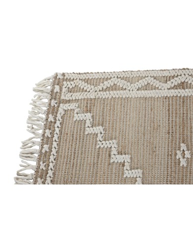 Tappeto Home ESPRIT Bianco Naturale Boho 160 x 230 x 1 cm Tappeto Home ESPRIT Bianco Naturale Boho 160 x 230 x 1 cm