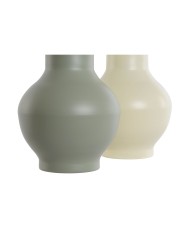 Vaso Home ESPRIT Verde Crema Metallo 20 x 20 x 34,5 cm (2 Unità) Vaso Home ESPRIT Verde Crema Metallo 20 x 20 x 34,5 cm (2 Unità)