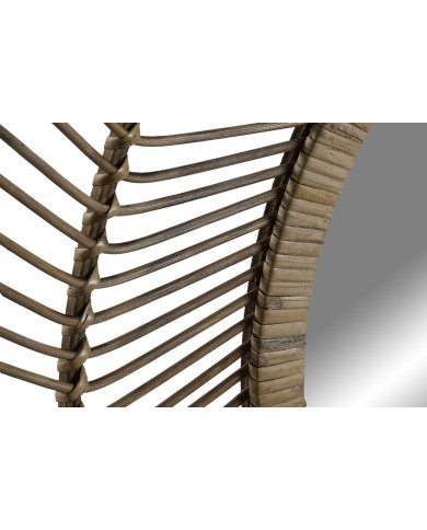 Specchio da parete Home ESPRIT Naturale Tropicale 110 x 2,5 x 110 cm