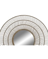 Specchio da parete Home ESPRIT Naturale Tropicale 110 x 2,5 x 110 cm