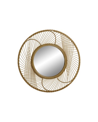 Specchio da parete Home ESPRIT Naturale Tropicale 70 x 2 x 70 cm