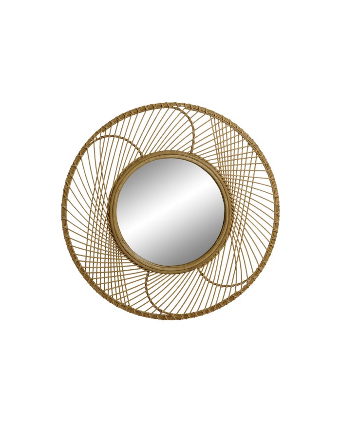 Specchio da parete Home ESPRIT Naturale Tropicale 70 x 2 x 70 cm