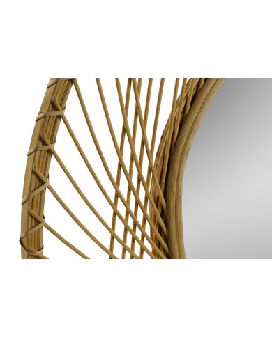 Specchio da parete Home ESPRIT Naturale Tropicale 70 x 2 x 70 cm