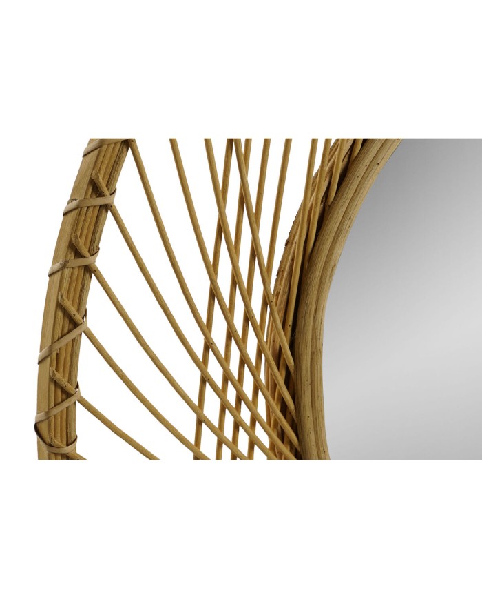 Specchio da parete Home ESPRIT Naturale Tropicale 70 x 2 x 70 cm