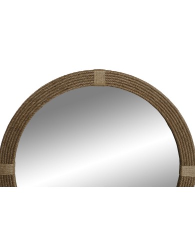 Specchio da parete Home ESPRIT Naturale 90 x 3 x 90 cm