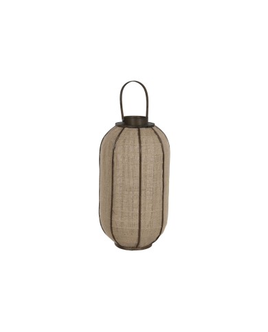 Portacandele Home ESPRIT Naturale Juta Bambù 33 x 33 x 61,5 cm