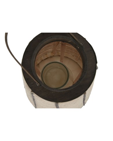 Portacandele Home ESPRIT Naturale Juta Bambù 33,5 x 33,5 x 66 cm