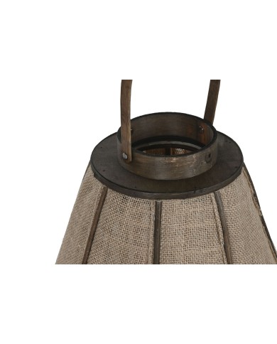 Portacandele Home ESPRIT Naturale Juta Bambù 41,5 x 41,5 x 57 cm