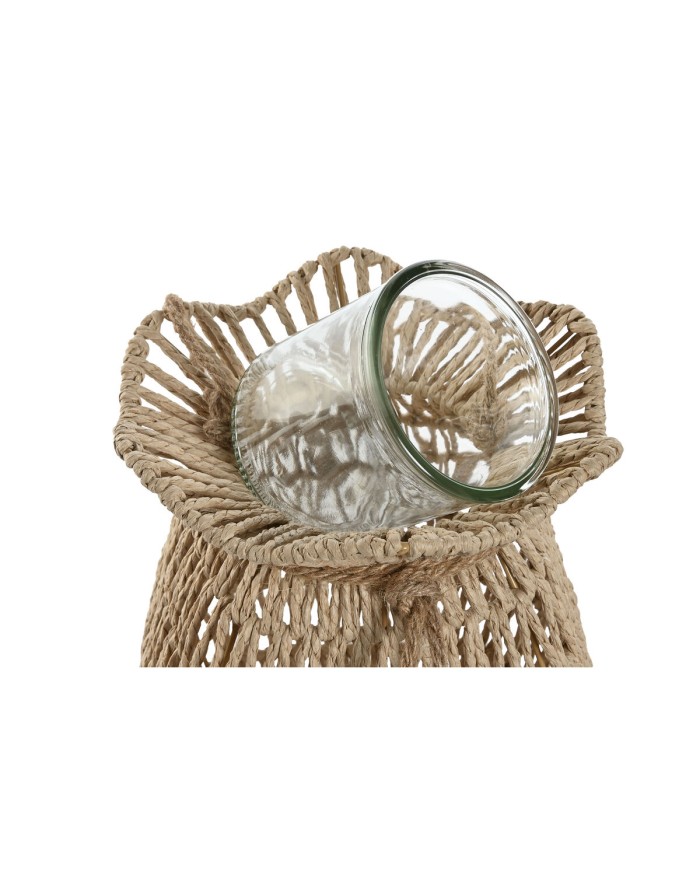 Portacandele Home ESPRIT Naturale Metallo Corda 21 x 21 x 30 cm Portacandele Home ESPRIT Naturale Metallo Corda 21 x 21 x 30 cm