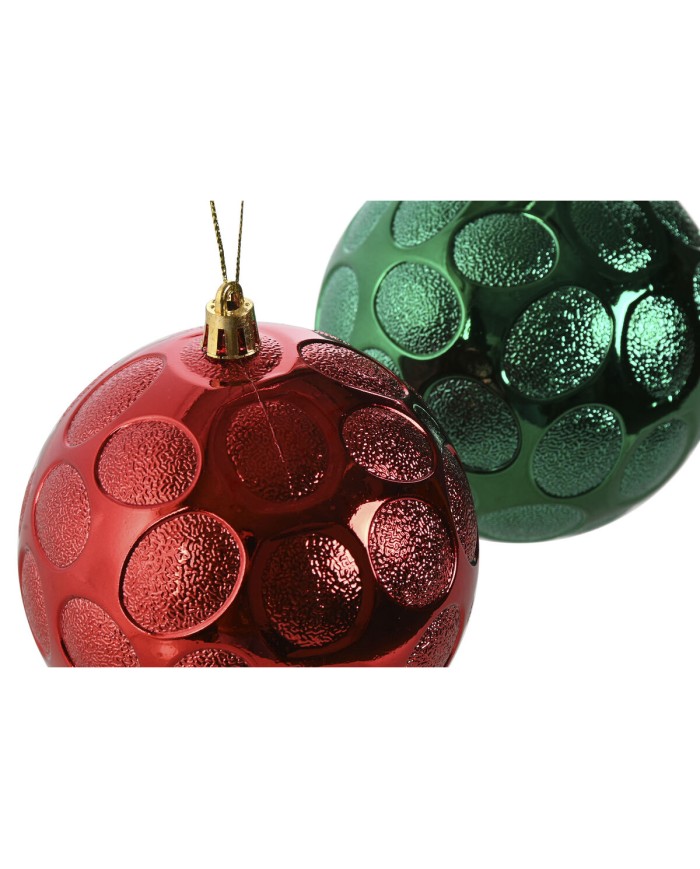 Palle di Natale Home ESPRIT Rosso Verde PVC 20 x 10 x 30 cm (2 Unità) Palle di Natale Home ESPRIT Rosso Verde PVC 20 x 10 x 30 cm (2 Unità)