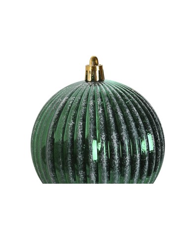 Palle di Natale Home ESPRIT Rosso Verde PVC 16 x 16 x 24 cm (2 Unità)