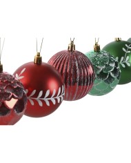 Palle di Natale Home ESPRIT Rosso Verde PVC 16 x 16 x 24 cm (2 Unità) Palle di Natale Home ESPRIT Rosso Verde PVC 16 x 16 x 24 cm (2 Unità)