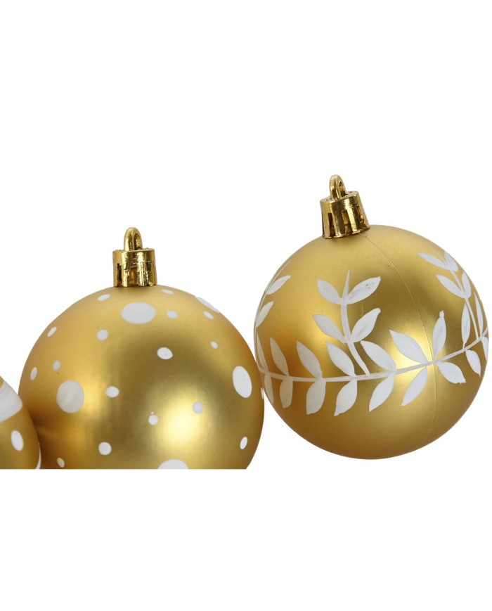 Palle di Natale Home ESPRIT Rosso Dorato PVC 25 x 6 x 25 cm (16 Pezzi) Palle di Natale Home ESPRIT Rosso Dorato PVC 25 x 6 x 25 cm (16 Pezzi)