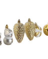 Palle di Natale Home ESPRIT Dorato PVC 24 x 6 x 35 cm