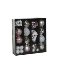 Palle di Natale Home ESPRIT Rosa PVC 25 x 6 x 25 cm