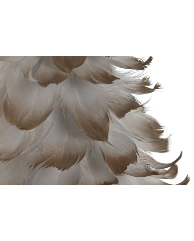Albero di Natale Home ESPRIT Bianco Dorato Cartone Piuma 22 x 22 x 46 cm (2 Unità)
