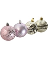 Palle di Natale Home ESPRIT Rosa PVC 25 x 6 x 25 cm