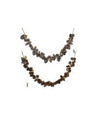 Ghirlanda di Natale Home ESPRIT Bianco Marrone Rosso Dorato 8 x 8 x 120 cm (2 Unità)