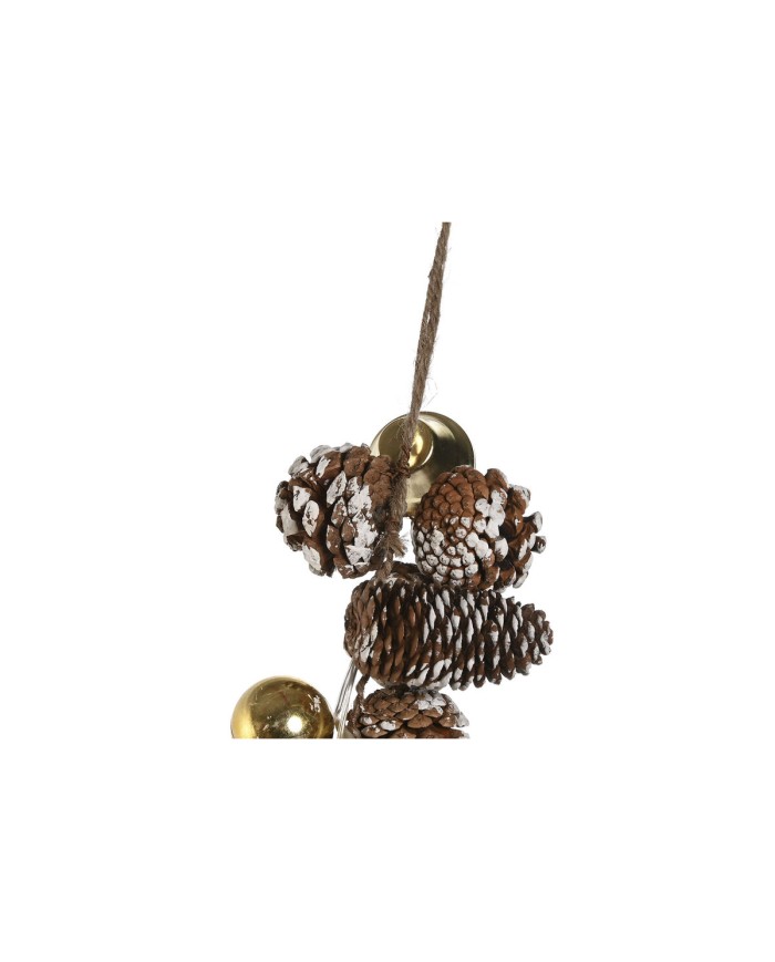 Ghirlanda di Natale Home ESPRIT Dorato Argentato Naturale 8 x 8 x 120 cm (2 Unità)