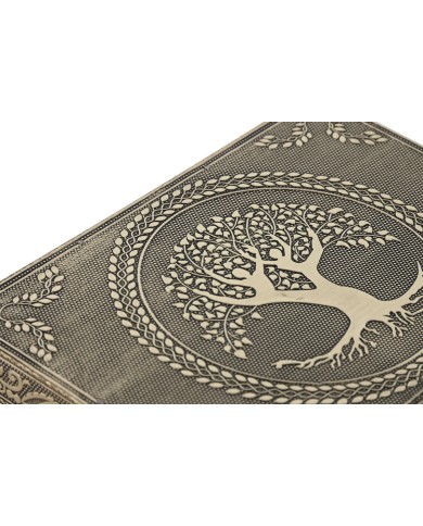 Scatola-Portagioie Home ESPRIT Bianco Champagne Legno Alluminio 17,5 x 12,5 x 8,5 cm