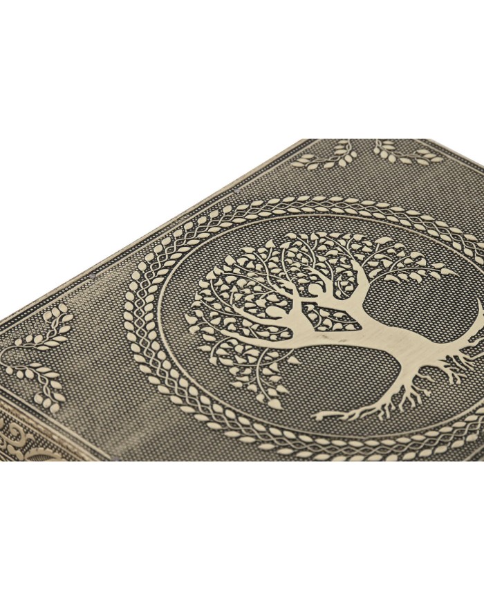 Scatola-Portagioie Home ESPRIT Bianco Champagne Legno Alluminio 17,5 x 12,5 x 8,5 cm