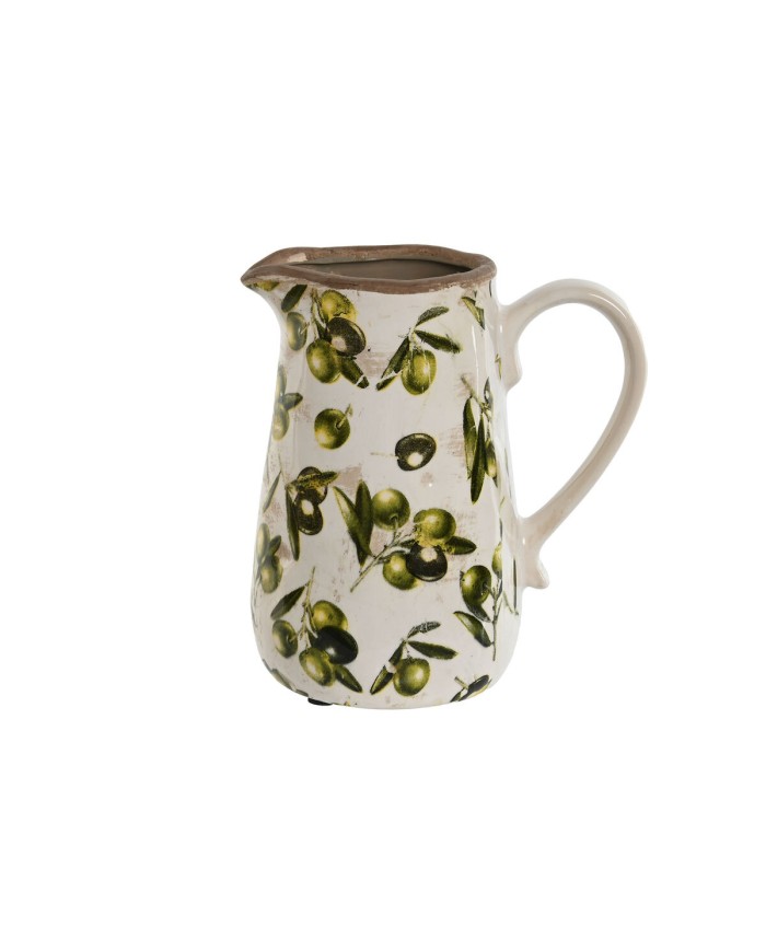 Brocca Home ESPRIT Bianco Marrone Verde Gres Shabby Chic Oliva