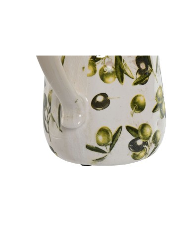 Brocca Home ESPRIT Bianco Marrone Verde Gres Shabby Chic Oliva