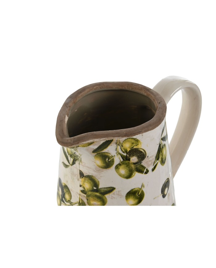 Brocca Home ESPRIT Bianco Marrone Verde Gres Shabby Chic Oliva