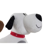 Peluche Home ESPRIT Bianco Marrone Grigio Poliestere Cane 22 x 21 x 26 cm (4 Unità)