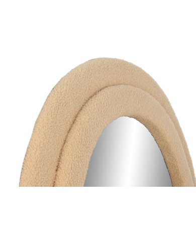 Specchio da parete Home ESPRIT Marrone Onde Velluto Scandi 75 X 4 X 177 cm