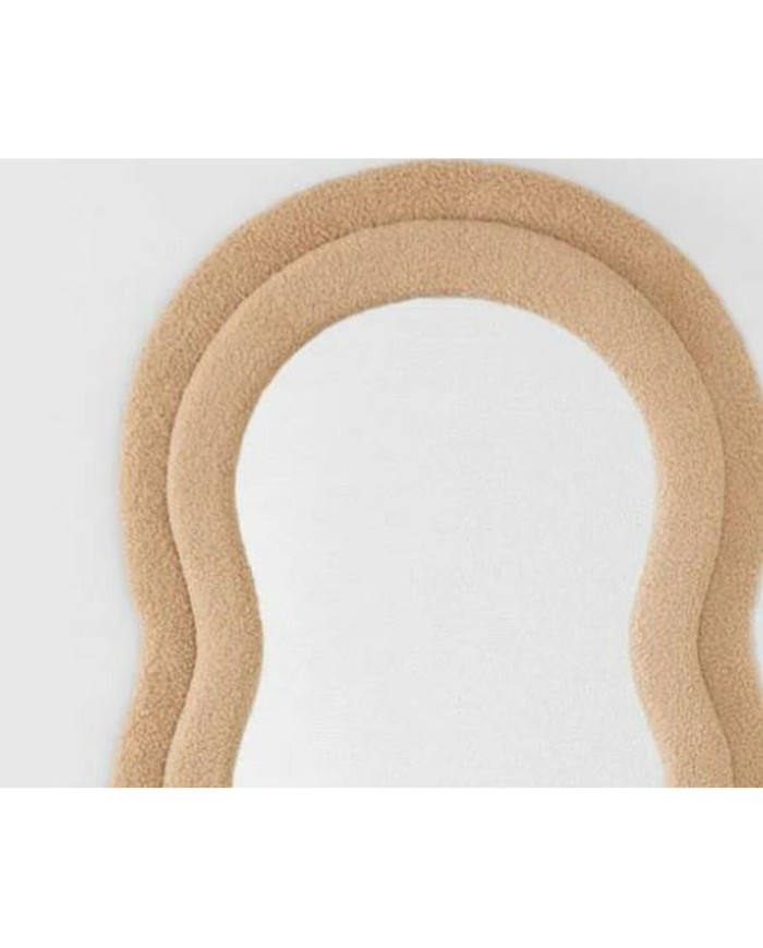 Specchio da parete Home ESPRIT Marrone Onde Velluto Scandi 60 x 4 x 160 cm