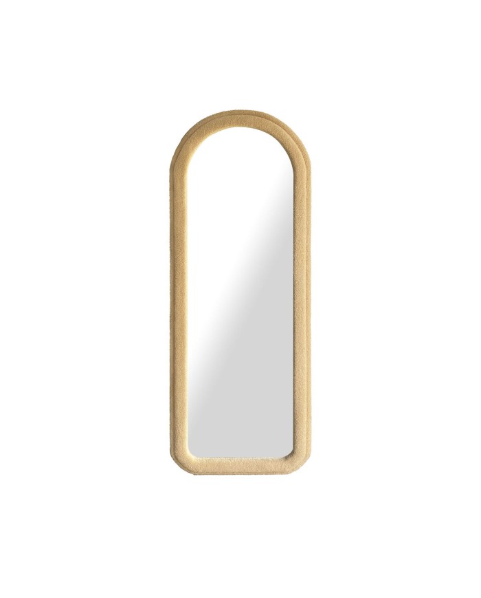 Specchio da parete Home ESPRIT Marrone Velluto Scandi 60 x 4 x 160 cm