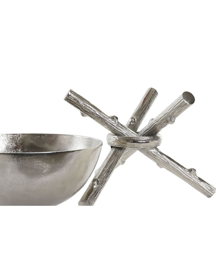 Centrotavola Home ESPRIT Argentato Alluminio Moderno 30 x 30 x 28 cm Centrotavola Home ESPRIT Argentato Alluminio Moderno 30 x 30 x 28 cm