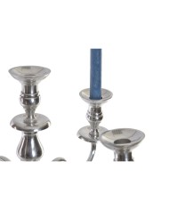Candelabro Home ESPRIT Argentato Alluminio Cromato 42 x 42 x 70 cm