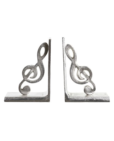 Fermalibri Home ESPRIT Argentato Alluminio 22 x 8,5 x 15 cm Fermalibri Home ESPRIT Argentato Alluminio 22 x 8,5 x 15 cm