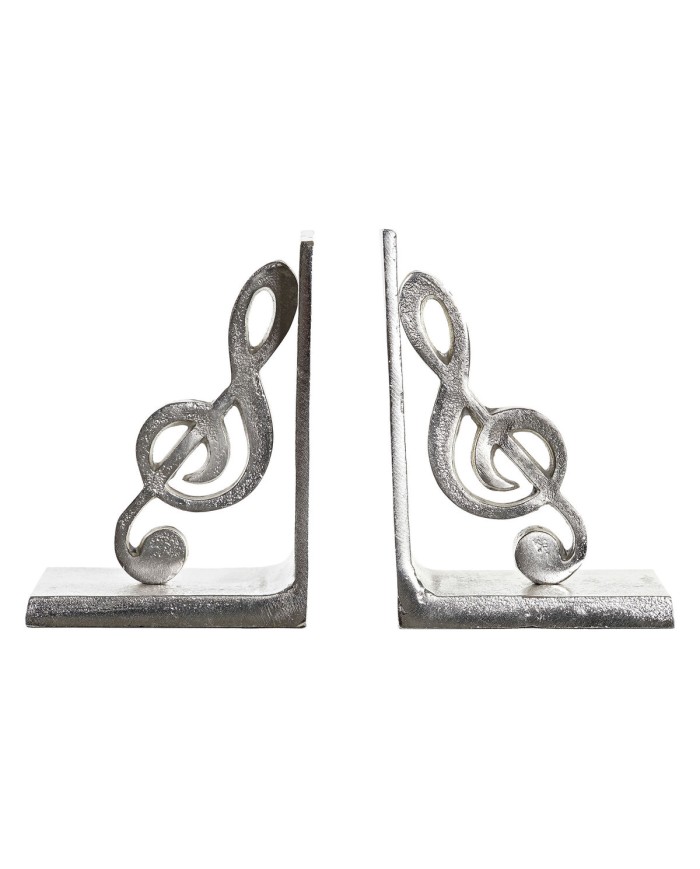 Fermalibri Home ESPRIT Argentato Alluminio 22 x 8,5 x 15 cm