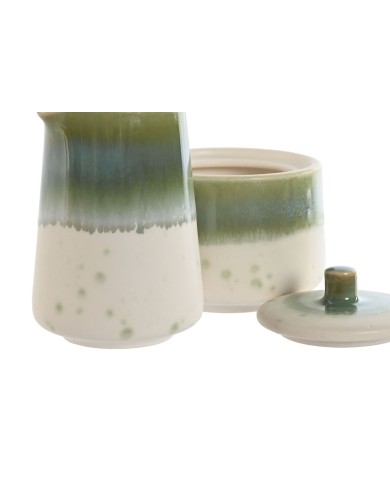 Porta latte e zucchero Home ESPRIT Bianco Verde Porcellana 250 ml 9 X 9 X 8,4 cm 2 Pezzi Porta latte e zucchero Home ESPRIT Bianco Verde Porcellana 250 ml 9 X 9 X 8,4 cm 2 Pezzi