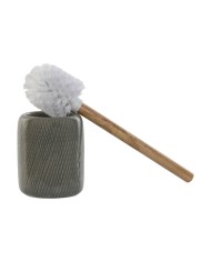 Scopino per il Bagno Home ESPRIT Marrone Grigio Polietilene Gres 11 x 11 x 40 cm (2 Unità)