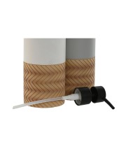 Dispenser di Sapone Home ESPRIT Bianco Grigio Naturale Resina Polietilene 7,5 x 7,5 x 18,5 cm (2 Unità) Dispenser di Sapone Home ESPRIT Bianco Grigio Naturale Resina Polietilene 7,5 x 7,5 x 18,5 cm (2 Unità)