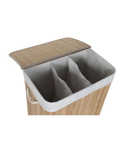 Cesto per i Panni Sporchi Home ESPRIT Bianco Naturale Bambù 140 L 60 x 40 x 60 cm Cesto per i Panni Sporchi Home ESPRIT Bianco Naturale Bambù 140 L 60 x 40 x 60 cm