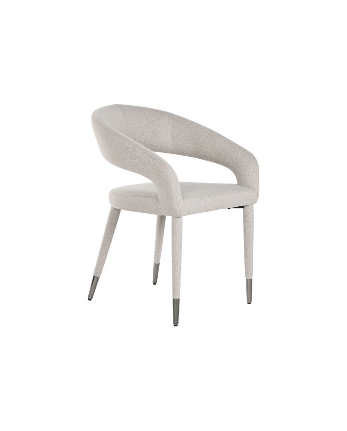 Sedia da Sala da Pranzo Home ESPRIT Beige Poliestere Metallo 57,5 X 60 X 81 cm Sedia da Sala da Pranzo Home ESPRIT Beige Poliestere Metallo 57,5 X 60 X 81 cm
