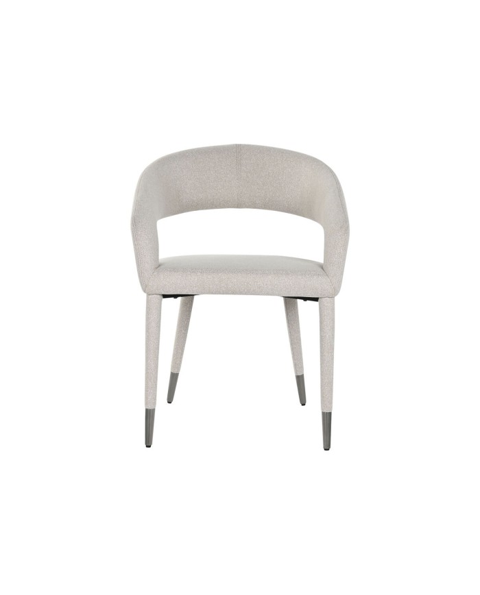 Sedia da Sala da Pranzo Home ESPRIT Beige Poliestere Metallo 57,5 X 60 X 81 cm Sedia da Sala da Pranzo Home ESPRIT Beige Poliestere Metallo 57,5 X 60 X 81 cm