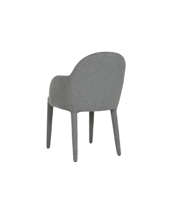 Sedia da Sala da Pranzo Home ESPRIT Grigio Poliestere Metallo 59 X 63 X 86 cm Sedia da Sala da Pranzo Home ESPRIT Grigio Poliestere Metallo 59 X 63 X 86 cm