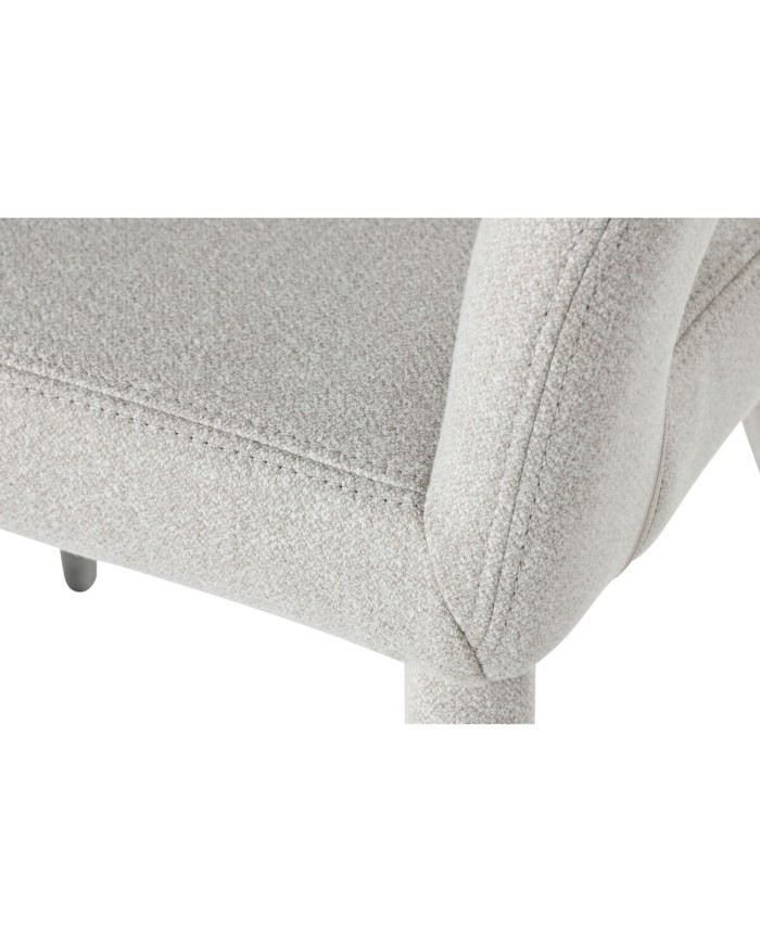 Sedia da Sala da Pranzo Home ESPRIT Beige Poliestere Metallo 57,5 X 60 X 81 cm Sedia da Sala da Pranzo Home ESPRIT Beige Poliestere Metallo 57,5 X 60 X 81 cm