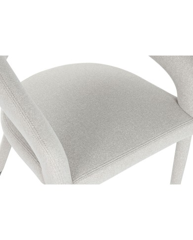 Sedia da Sala da Pranzo Home ESPRIT Beige Poliestere Metallo 57,5 X 60 X 81 cm