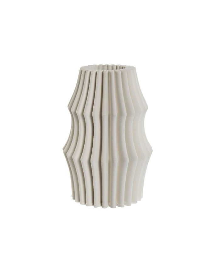Vaso Home ESPRIT Bianco Gres Moderno 15 x 15 x 22,5 cm Vaso Home ESPRIT Bianco Gres Moderno 15 x 15 x 22,5 cm