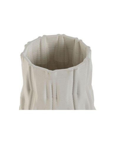 Vaso Home ESPRIT Bianco Gres Moderno 14,5 x 14,5 x 24 cm Vaso Home ESPRIT Bianco Gres Moderno 14,5 x 14,5 x 24 cm