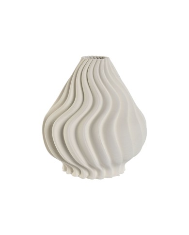 Vaso Home ESPRIT Bianco Gres Moderno 22 x 22 x 26 cm Vaso Home ESPRIT Bianco Gres Moderno 22 x 22 x 26 cm